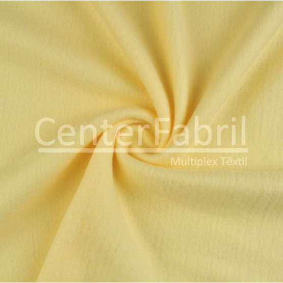 Tecido Soft  Liso Amarelo Claro Larg 1,60mt 100%Poliester 225gr/m2 -Preço por metro.promo de $27,90 por