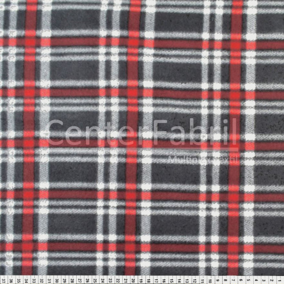 Tecido Soft Fleece Estampa Xadrez Vermelho Ferrari Larg 1,60mt 100%Poliester - Preço por metro.Conserv1-N/2-2/3-2/5-3/6-1