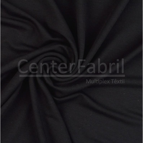 Tecido Moletinho Mescla Zen Preto Larg 175cm 97%Viscose 3%Elastano 320gr/m2 * Preço por Metro