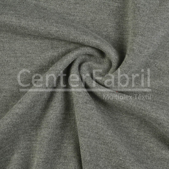 Tecido Moleton Flanelado Mescla Cinza Escuro Larg 180cm 94%Algodão 6%Poliéster 300gr/m2 * Preço por Metro.Conserv1-I/2-2/3-3/5-3/6-8
