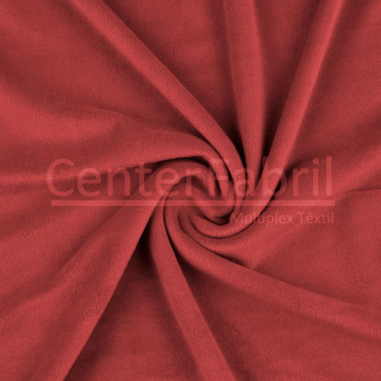 Tecido Plush Soft Aveludado Liso Vermelho Largura 225cm 100%Poliester  180gr/m2- preço por metro. Conserv1-I/2-2/3-3/4-5/5-4/6-8