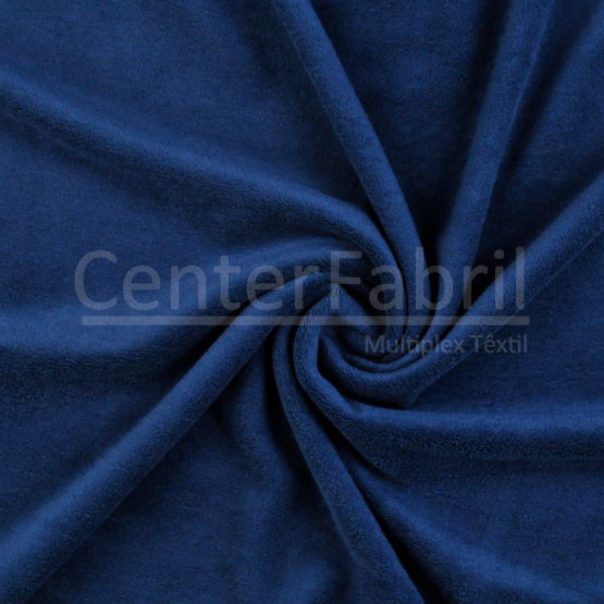 Tecido Plush Soft Aveludado Liso Azul Marinho Largura 225cm 100%Poliester 180gr/m2- preço por metro. Conserv1-I/2-2/3-3/4-5/5-4/6-8