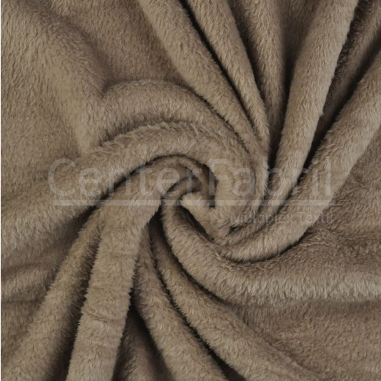 Tecido Plush Soft Aveludado Liso Caqui Claro Largura 240cm 100%Poliester 180gr/m2-Preço por metro.promo de $27,90 por