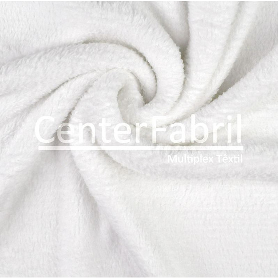 Tecido Plush Soft Aveludado Liso Branco Largura 220cm 100%Poliester 180gr/m2- preço por metro. Conserv1-I/2-2/3-3/4-5/5-4/6-8