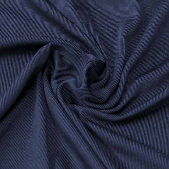 Malha Punho - Ribana Tubular Marinho Largura 80cm 98%Algodão 2%Elastano Preço por Metro