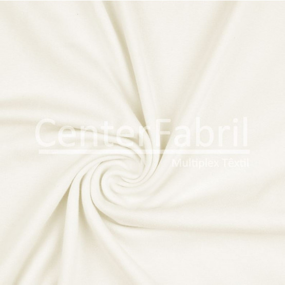 Malha Punho - Ribana Tubular Off White Largura 80cm 98%Algodão 2%Elastano Preço por Metro