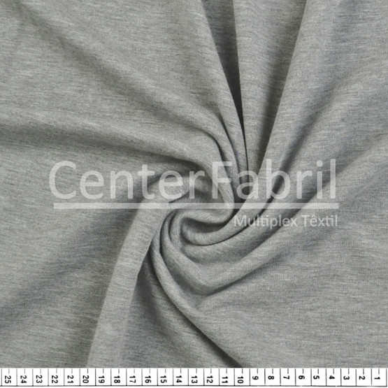 Tecido Moletinho Cinza Mescla Larg 175cm 61%Poliester 33%Viscose 6%Elastano 300gr/m2 * Preço por Metro