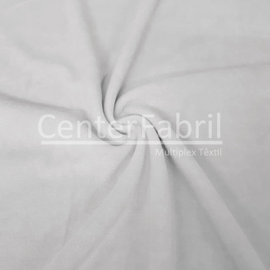 Tecido Plush Liso Tip Top Branco Largura 170cm 80%Algodão 20%Poliester 223gr/m2- preço por metro