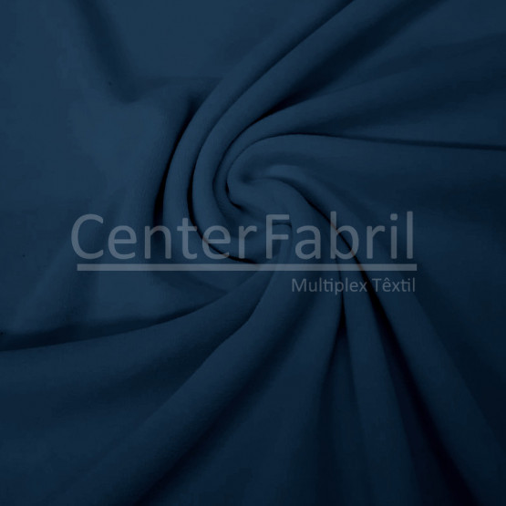 Tecido Plush Liso Tip Top Azul Marinho Largura 170cm 80%Algodão 20%Poliester 223gr/m2- preço por metro