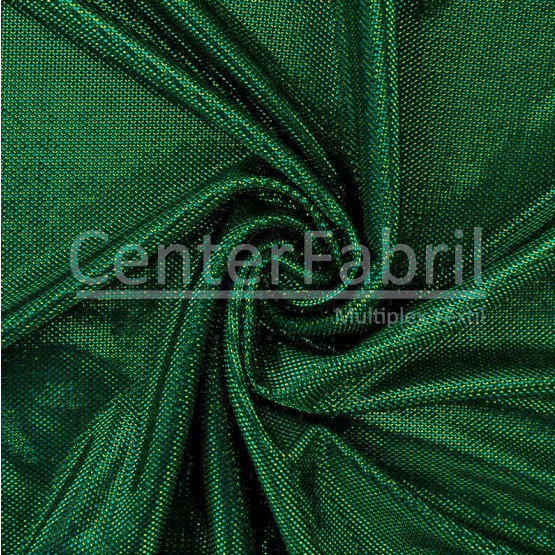 Tecido Malha Lurex Sunshine Bonded Verde Larg.147cm 96%Poliéster 4%Elastano 192Gr/m² - Preço por metroConserv 1-M/2-2/3-3/4-5/5-3/6-1/6-3