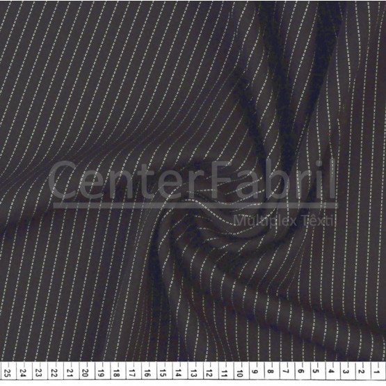 Malha Montaria Risca Giz Preto Larg.150cm 93%Poliester 7%Elastano 340gr/m2 - Venda por Metro