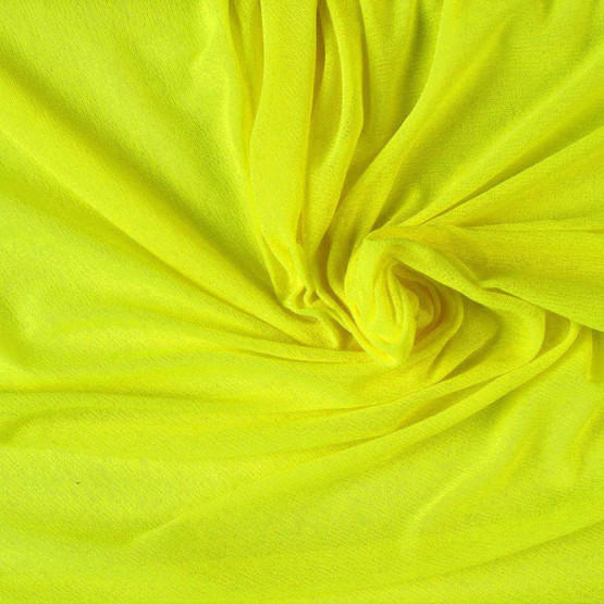Malha FIT Barcelona Liso Amarelo Fluor Larg 160cm 100%Poliester ref.119cor 01r - Preço por metro