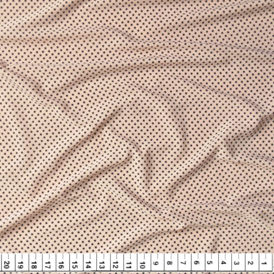 Tecido Malha Liganete Estampa Rosa/Bolinha Preta Larg.150cm - 96%Poliéster/4%Elastano - Venda por Metro