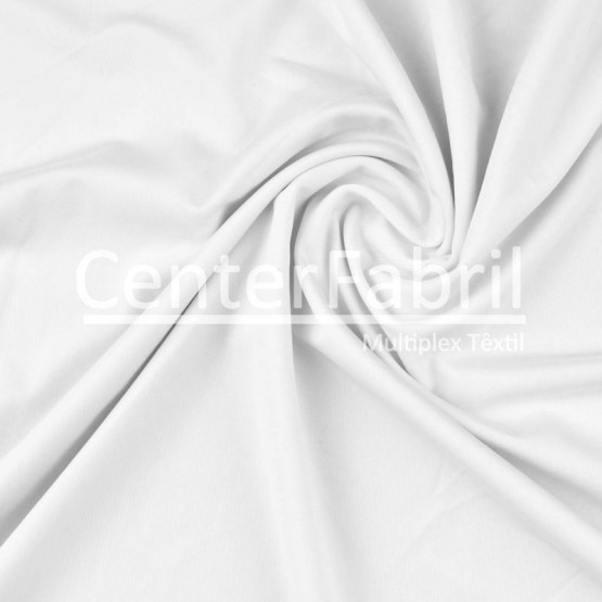 Tecido Malha Micro Fluid Branco Larg 150cm 92%Poliester 8%Elastano 220gr/m2 -  Preço por metro