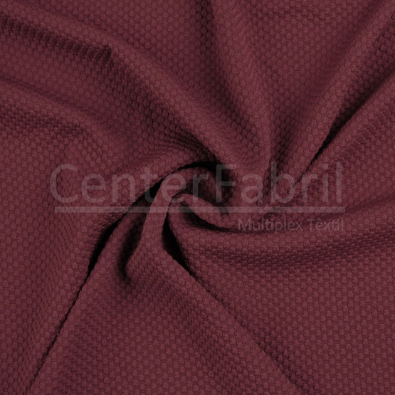 Malha Piquet  Viena Vermelho Escuro Largura 150cm 97%Poliester.3%Elastano -326gr/m2- preço por metro