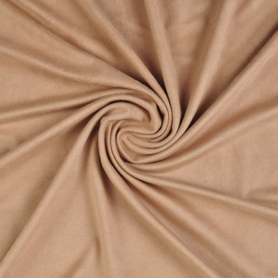 Tecido Malha Micro Suede Moda Bege/Rosê Larg 150cm 87%Poliester 13%Elastano Venda por Metro 180gr/m2