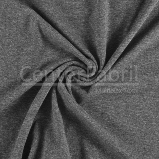 Tecido Malha Cotton Light Cinza Mescla Ramado Larg.170cm 48%Algodão 47%Poliester 5%Elastano Preço por Metro
