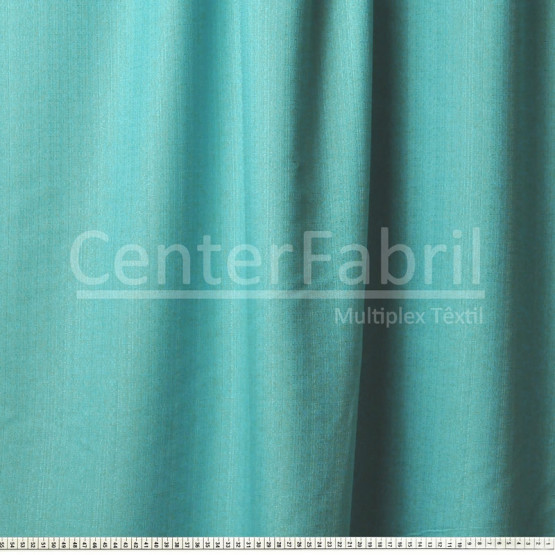 Tecido para Cortina Rústico Leve Azul Tiffany Larg.3,00 mts 51,35%Poliester/.48,65%Algodão ref.1777c88