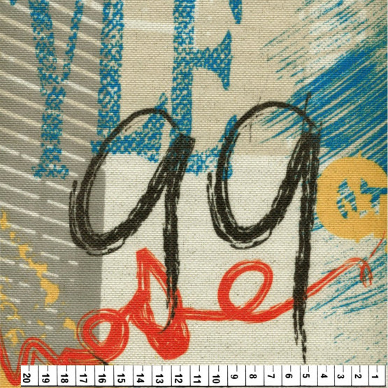 Tecido Lonita Linho Rústico Retrô e Grafite Urban 3 Larg.140cm 83% poliester/17%Linho