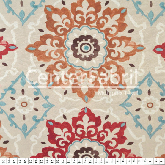 Lonita Jacquard Marble Suzani Bege Karsten estampada Larg.140cm 70% algodao/30%poliester