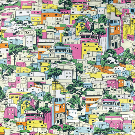 ID TELA Favela Pink Larg140cm 67%algodao/33% poliester