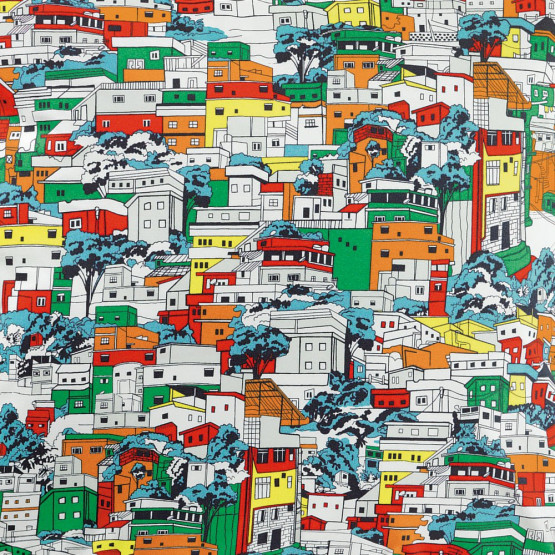 ID TELA Favela Vermelho Larg140cm 67%algodao/33% poliester