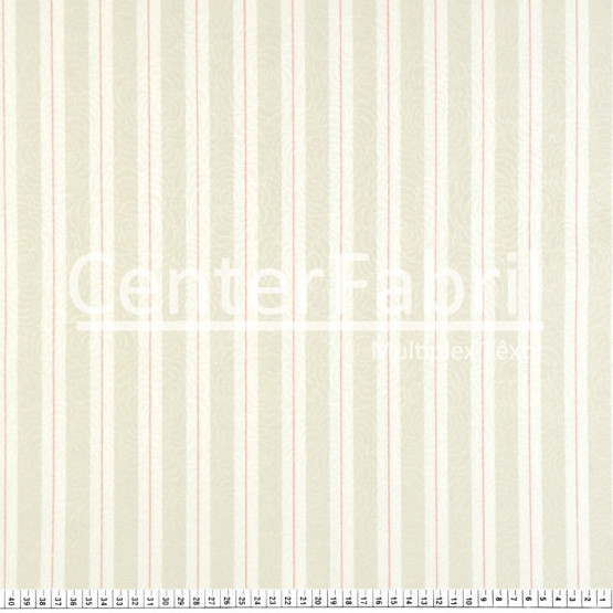 Lonita Jacquard Art Decor Ana Listrado Bege Karsten Larg.140cm 70% algodao/30%poliester