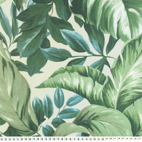 Tecido Acquablock impermeável estampado Galápagos Verde Larg 1,40mt 72%Algodao/28%Poliester.Conserv1-P/2-2/3-3/5-2/6-8