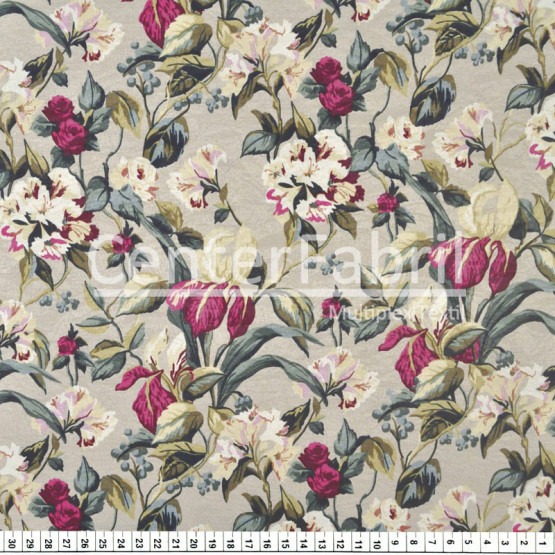 Lonita Jacquard Marble Milenka Bege Karsten estampada Larg.140cm 70% algodao/30%poliester