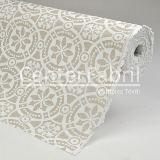 Tecido para Parede Wall Decor Alpana Bege Larg.140cm 72% algodao/28%poliester de R$37,90 por