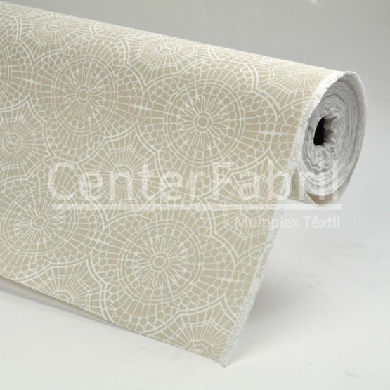 Tecido para Parede Wall Decor Laconia Bege Larg.140cm 72% algodao/28%poliester de R$37,90 por