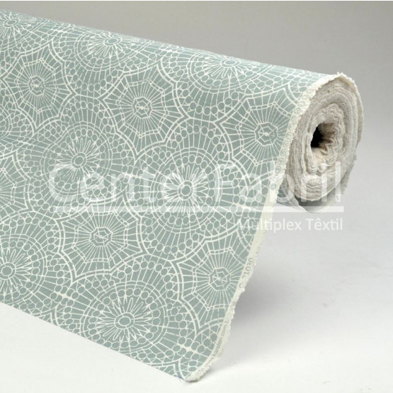 Tecido para Parede Wall Decor Laconia Verde Larg.140cm 72% algodao/28%poliester de R$37,90 por