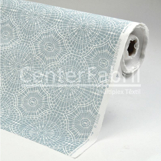 Tecido para Parede Wall Decor Laconia Turquesa Larg.140cm 72% algodao/28%poliester de R$37,90 por