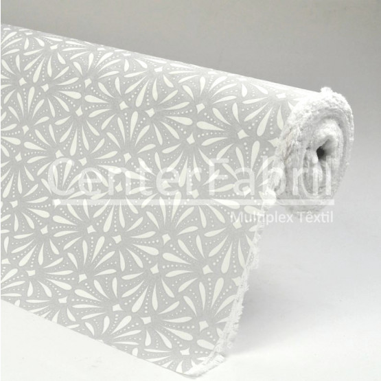 Tecido para Parede Wall Decor Taby Cinza Larg.140cm 72% algodao/28%poliester de R$37,90 por