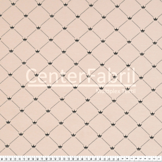 Tecido Acquablock impermeável estampado Royal Quartzo Coroa Larg 1,40mt 72%Algodao/28%Poliester.Conserv1-P/2-2/3-3/5-2/6-8