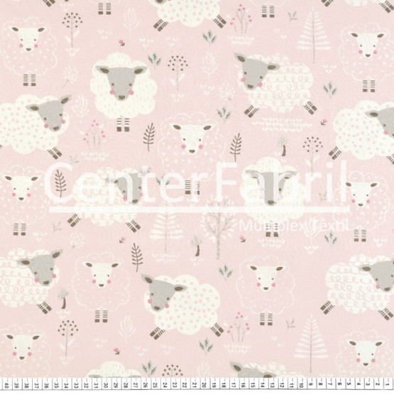 Lonita Jacquard Art Decor Carneirinho Rosa Karsten Larg.140cm 70% algodao/30%poliester