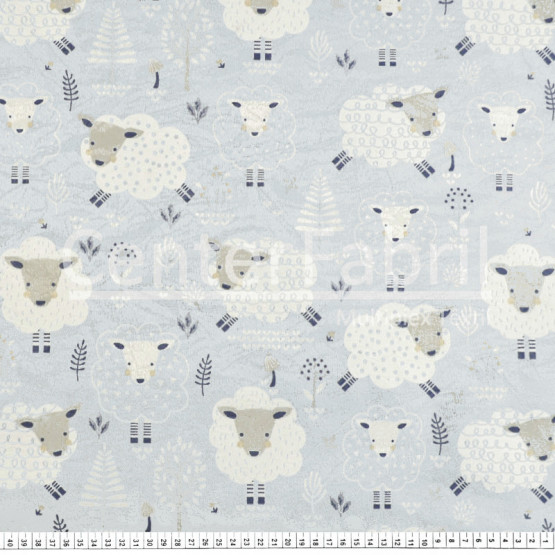 Lonita Jacquard Art Decor Carneirinho Azul Karsten Larg.140cm 70% algodao/30%poliester