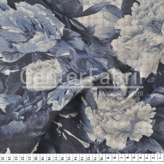 Lonita Ekko Artisan Azul Larg.140cm Karsten 66%Algodão/34%Poliester 190gr/m2. Conserv1-D/2-2/3-3/5-2/6-8