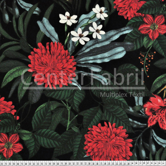 Tecido Acquablock impermeável estampado Paradiso c1 Larg 1,40mt 72%Algodao/28%Poliester.Conserv1-P/2-2/3-3/5-2/6-8