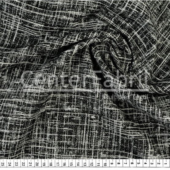 Tecido Jacquard Dupla Face Des Linho Preto/Branco Largura140cm 58%Algodão/42%Poliester . Conserv1-H/2-2/3-3/5-3/6-8