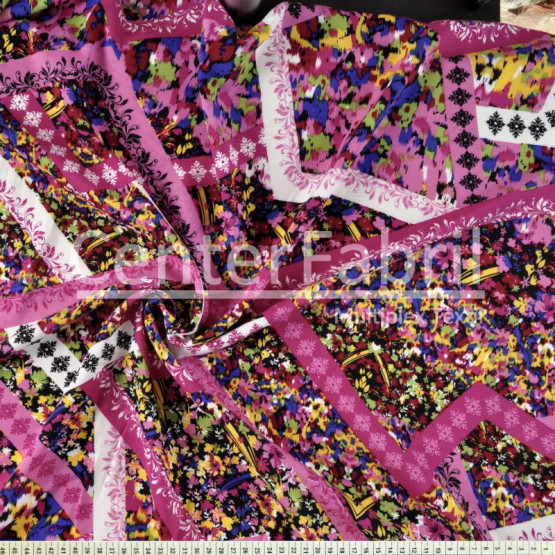 Tecido Viscose Estampado Largura 140cm 100%Viscose 