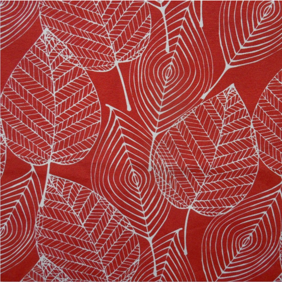 Tecido Aquatec Veneza - estampado Floral Vermelho e Branco  Larg 1,40mt 68%Algodao/32%Poliester