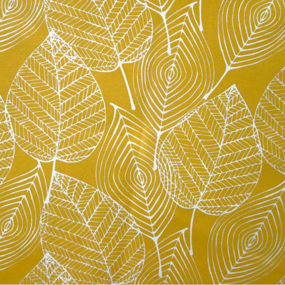 Tecido Aquatec Veneza - estampado Floral Amarelo e Branco Larg 1,40mt 68%Algodao/32%Poliester