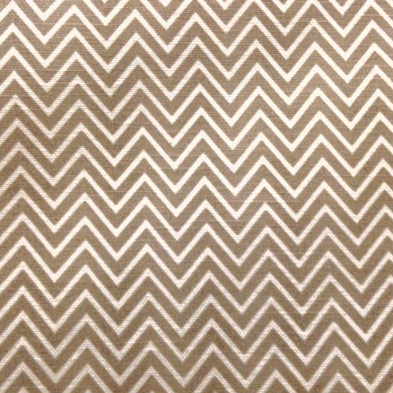 Tecido Lonita Flamê Monaco Estamp Chevron Kaki Larg 140cm 63%Algodão.37%Poliester