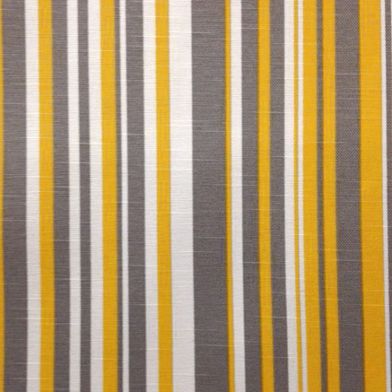Tecido Lonita Flamê Monaco Estamp Listrado Amarelo e Cinza Larg 140cm 63%Algodão.37%Poliester