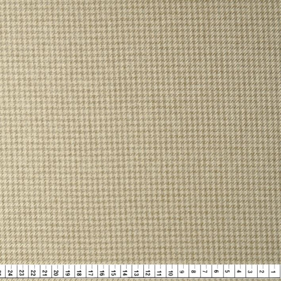 Tecido Jacquard England Pied de Poule Brivio Kaki/Bege Larg.140cm 100% Poliéster