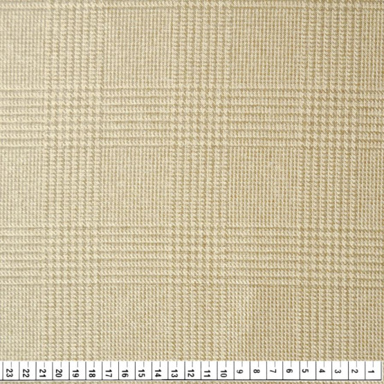 Tecido Jacquard England Principe Gales Brianza Kaki/Bege Larg.140cm 100% Poliéster