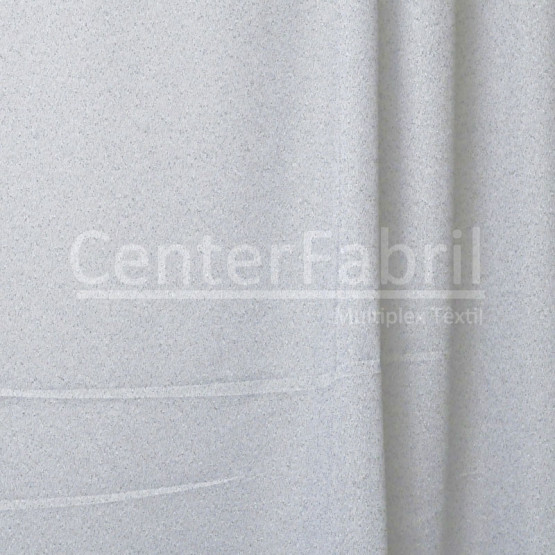 Voil Boucle para Cortina Branco/Preto Larg.3,00m 100%Poliester
