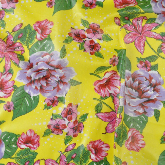 Chitão Estampado Plastificado - Tecido Base 100% algodão/Superior 100% PVC Lg135cm