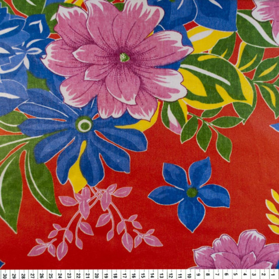 Chitão Estampado Plastificado - Tecido Base 100% algodão/Superior 100% PVC Lg135cm